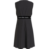 CALVIN KLEIN Milano Logo Tape Dress Black